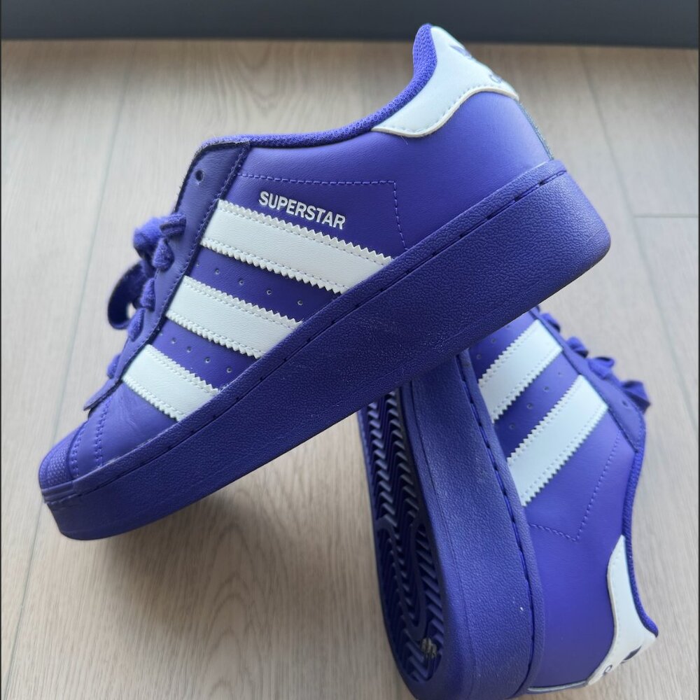 Adidas women Superstar XLG "Purple" Sneaker Size 7.5.